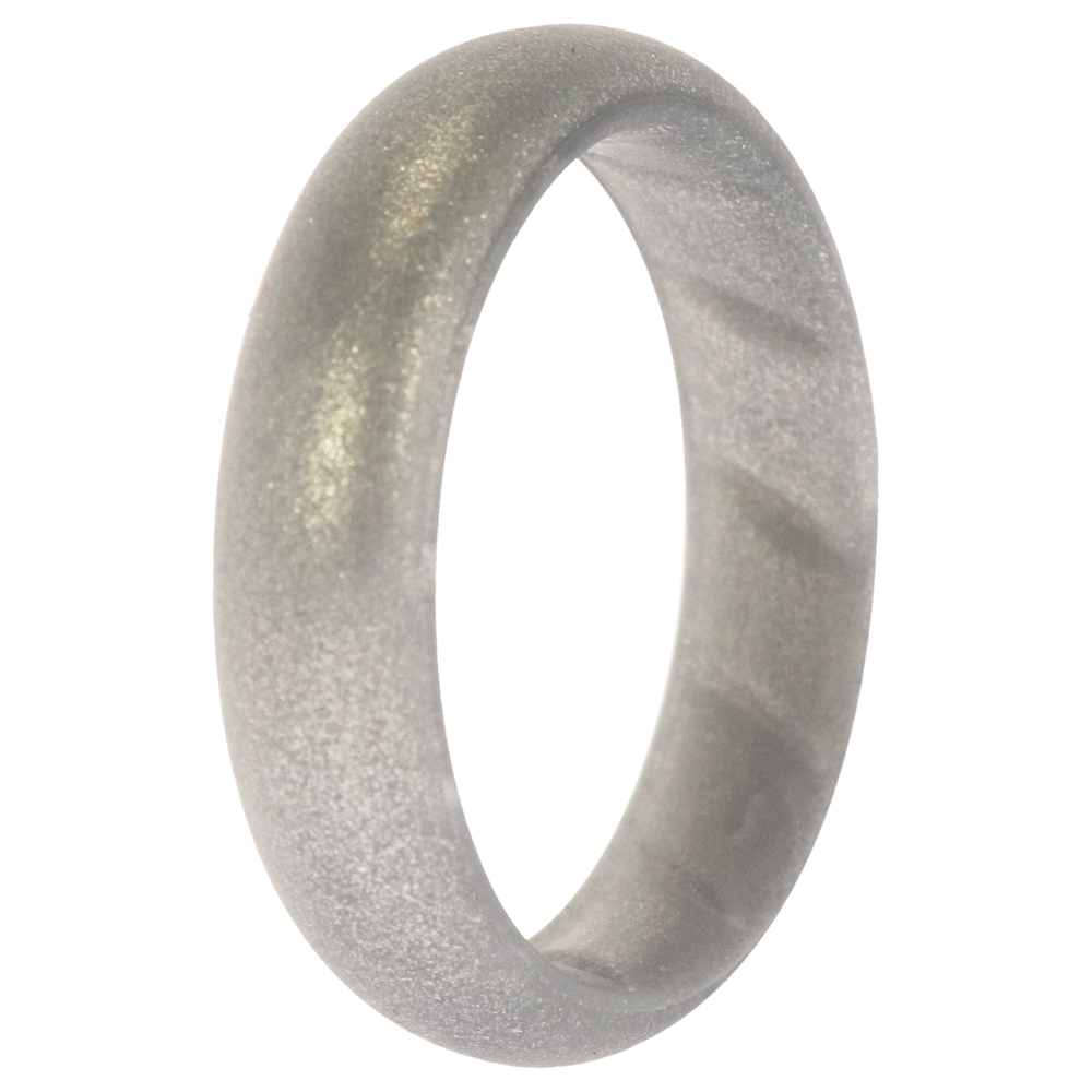 Silicone Wedding BR Solid Ring - Basic-Silver by ROQ for Women - 10 mm Ring